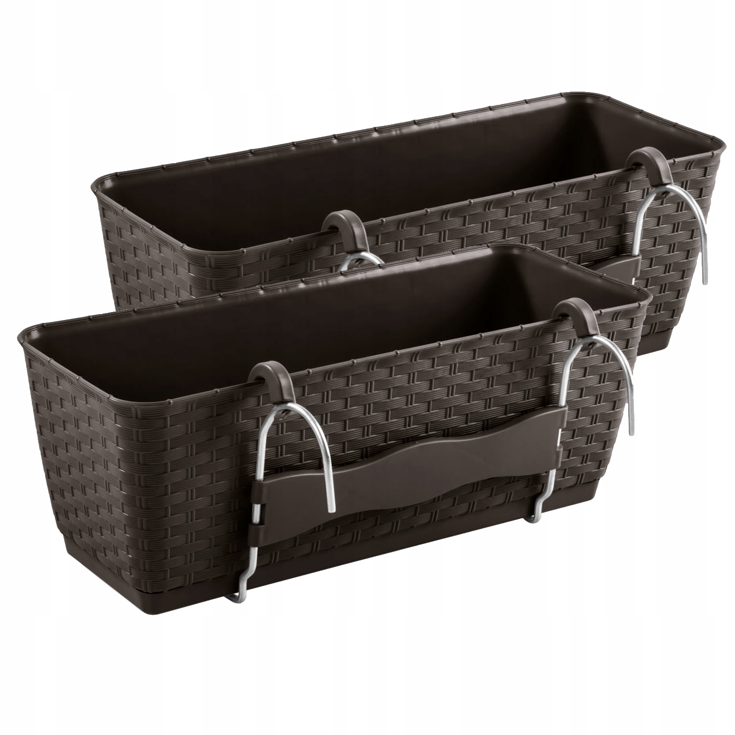 Prosperplast kvetináč 49,2 cm x 17,2 x 17,4 cm plastový odtieň hnedej a béžovej